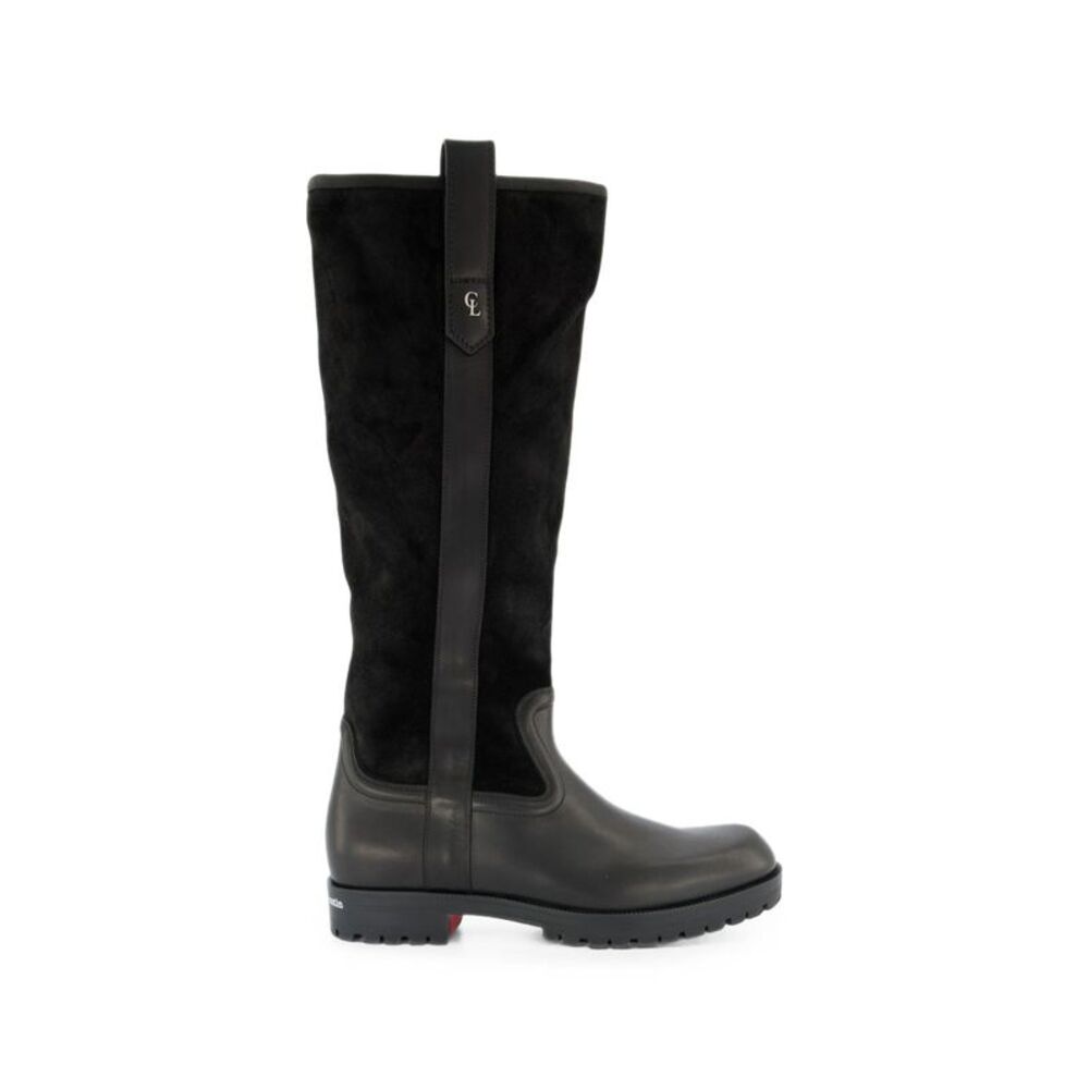 Christian Louboutin Men Slouch Flat Leather Boots